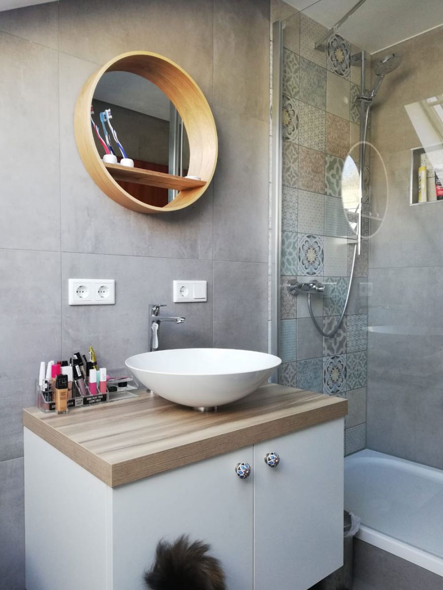 Badmodernisierung - Waschtisch und Dusche