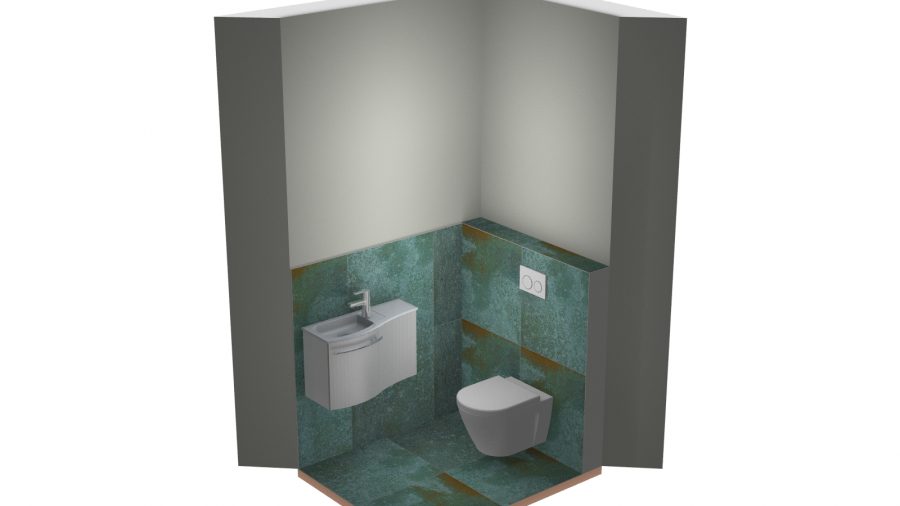 Neubau eines Badezimmers - Visualisierung Gäste-WC