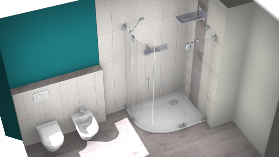 Neubau eines Badezimmers - Visualisierung